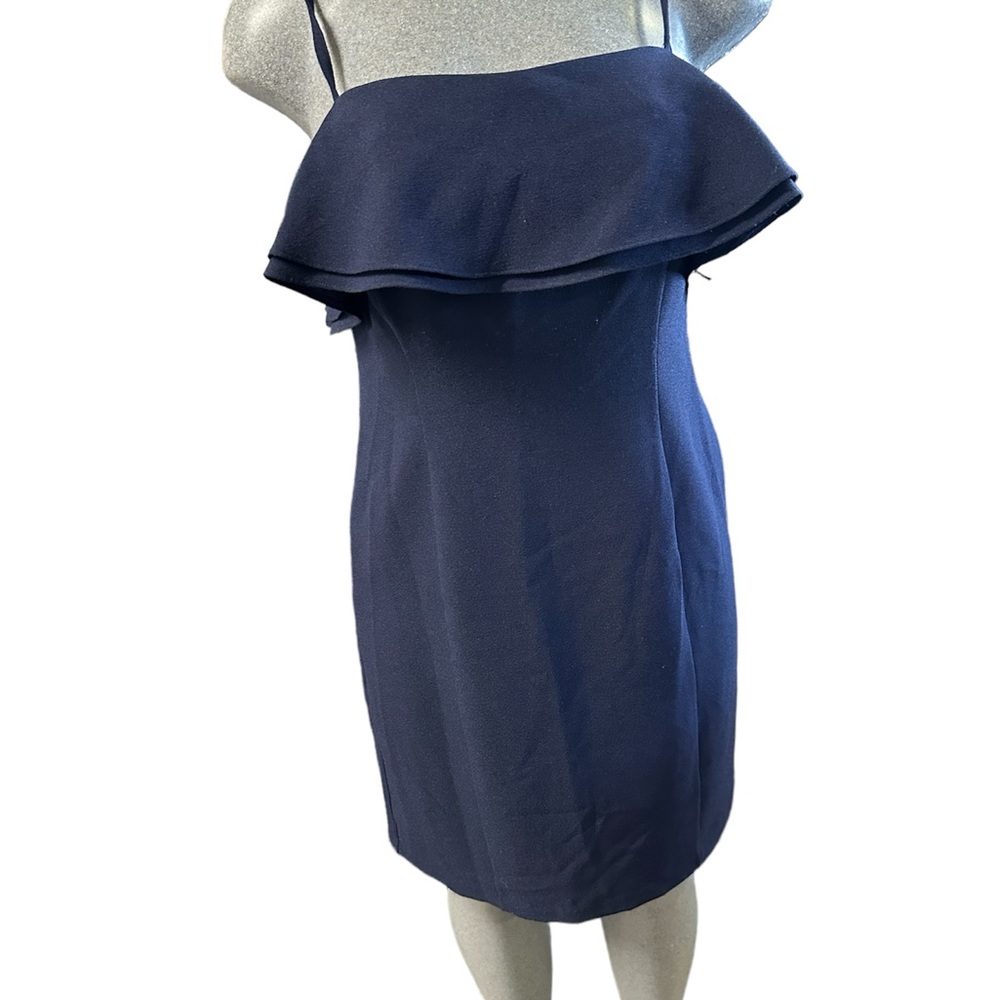 KARL LAGERFELD  navy BLUE off the shoulder  women party DRESS SIZE 6 M